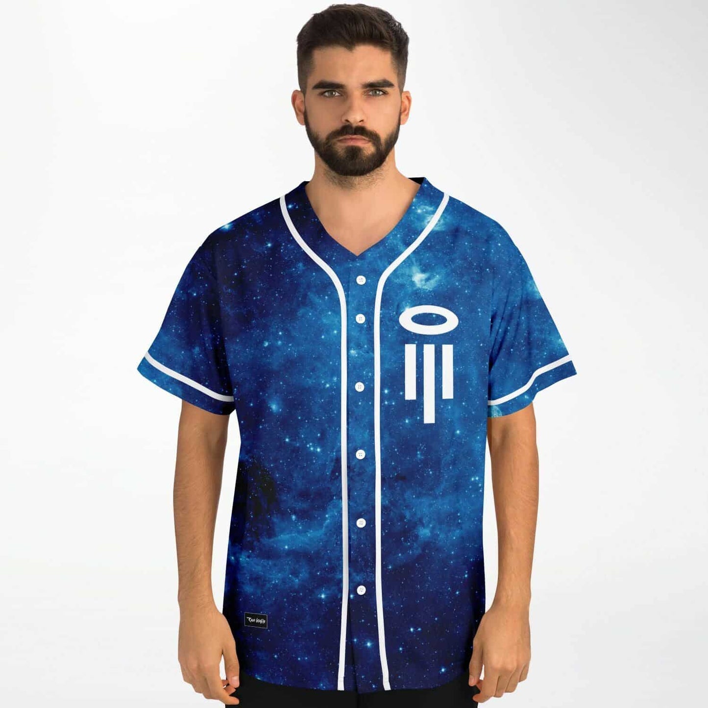 Chime Deep Blue Galaxy Rave Baseball Jersey