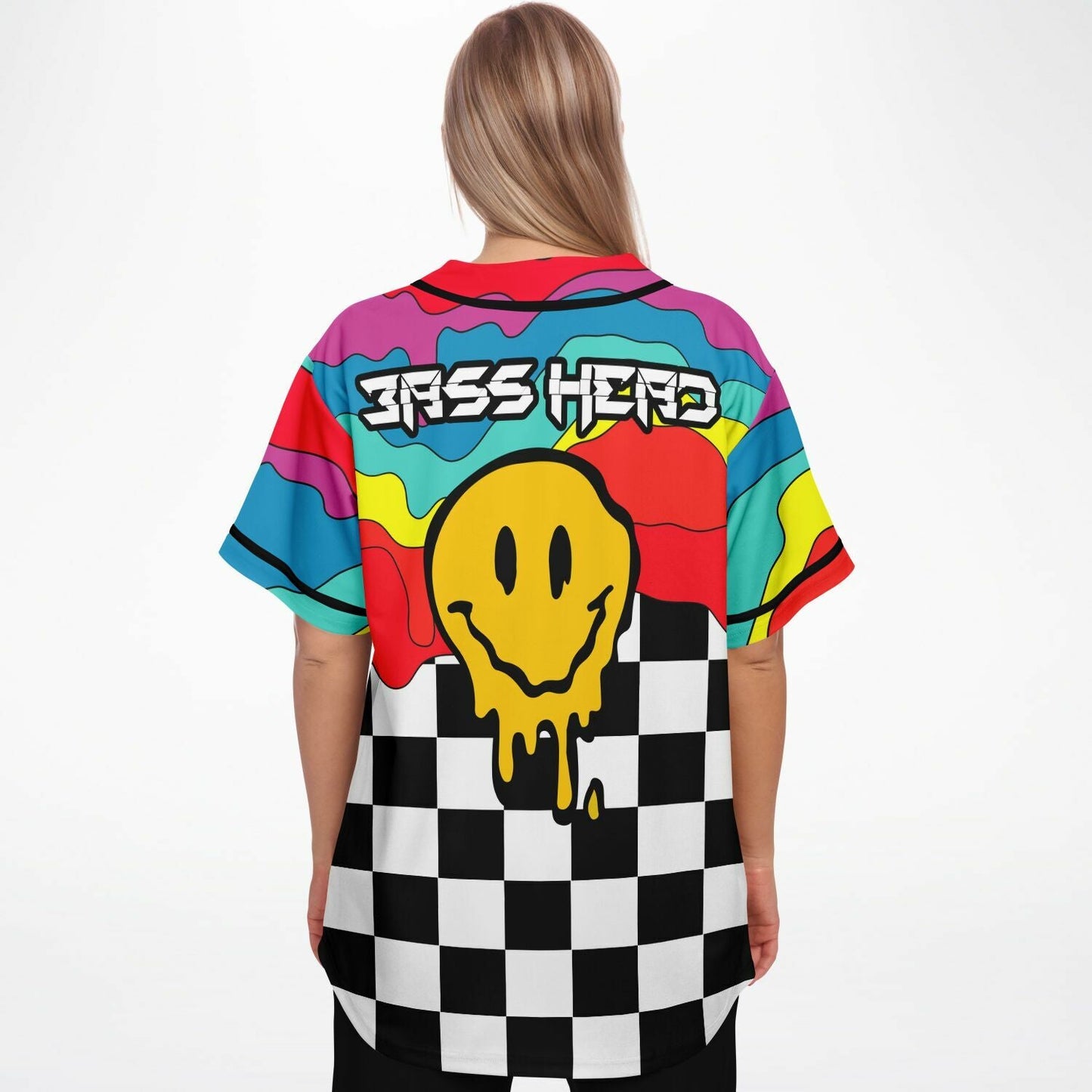 Rainbow Melting Rave Baseball Jersey