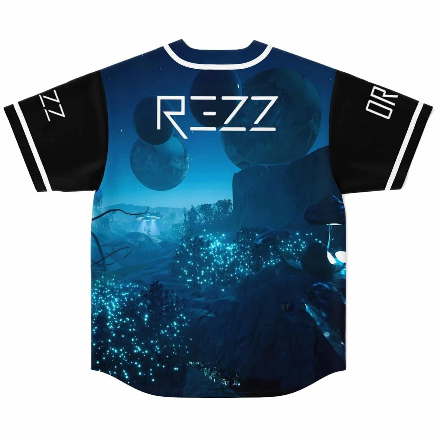 REZZ Deep Blue Alien Rave Baseball Jersey