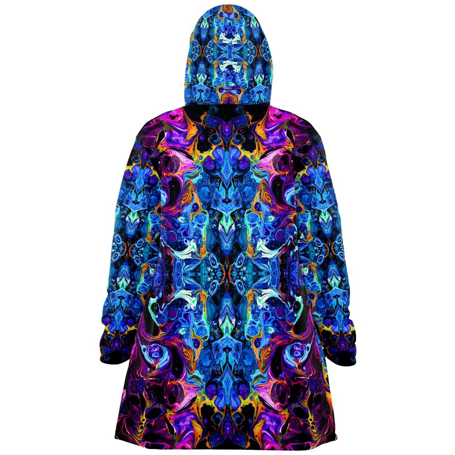 Deep Blue Symmetrical Fluid Rave Cloak