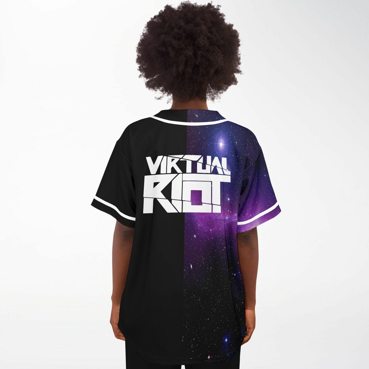 Virtual Riot Black Deep Split — Rave Baseball Jersey