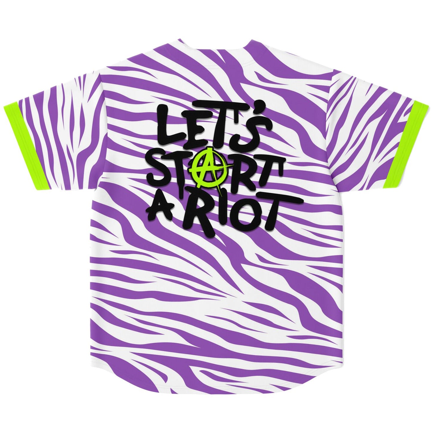 Purple White Zebra Rave Baseball Jersey