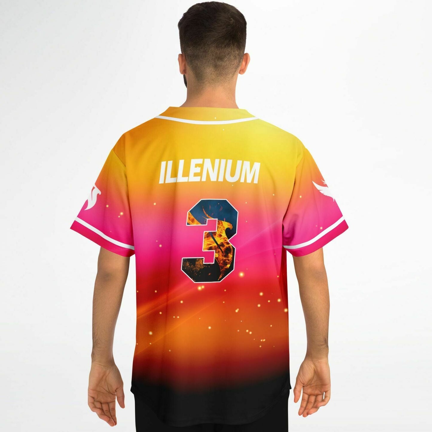 ILLENIUM Sunset Gradient Phoenix Rave Baseball Jersey
