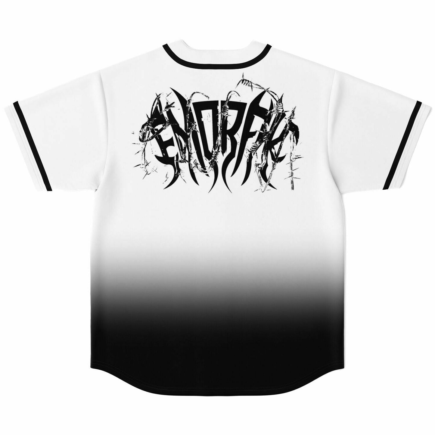 White Black Spiky Thorn Rave Baseball Jersey