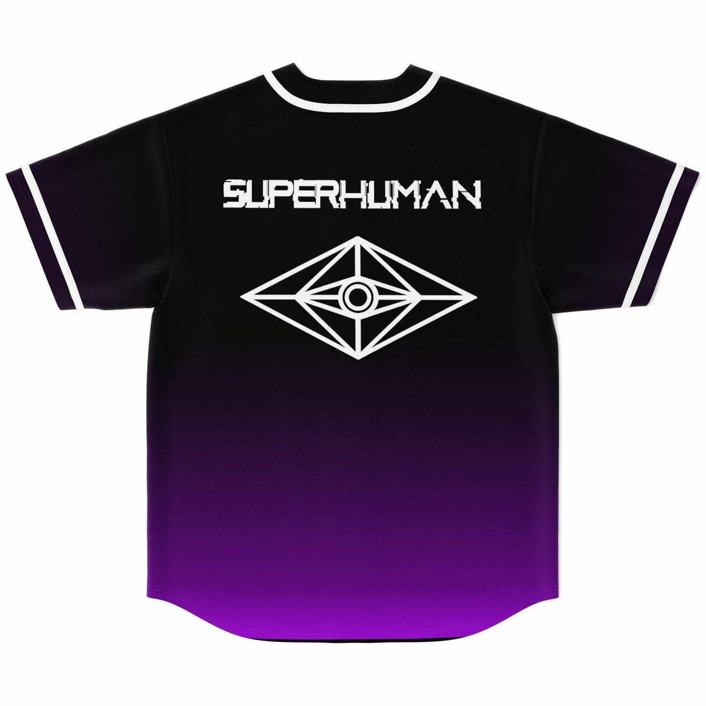 Slander Black Purple Gradient Rave Baseball Jersey