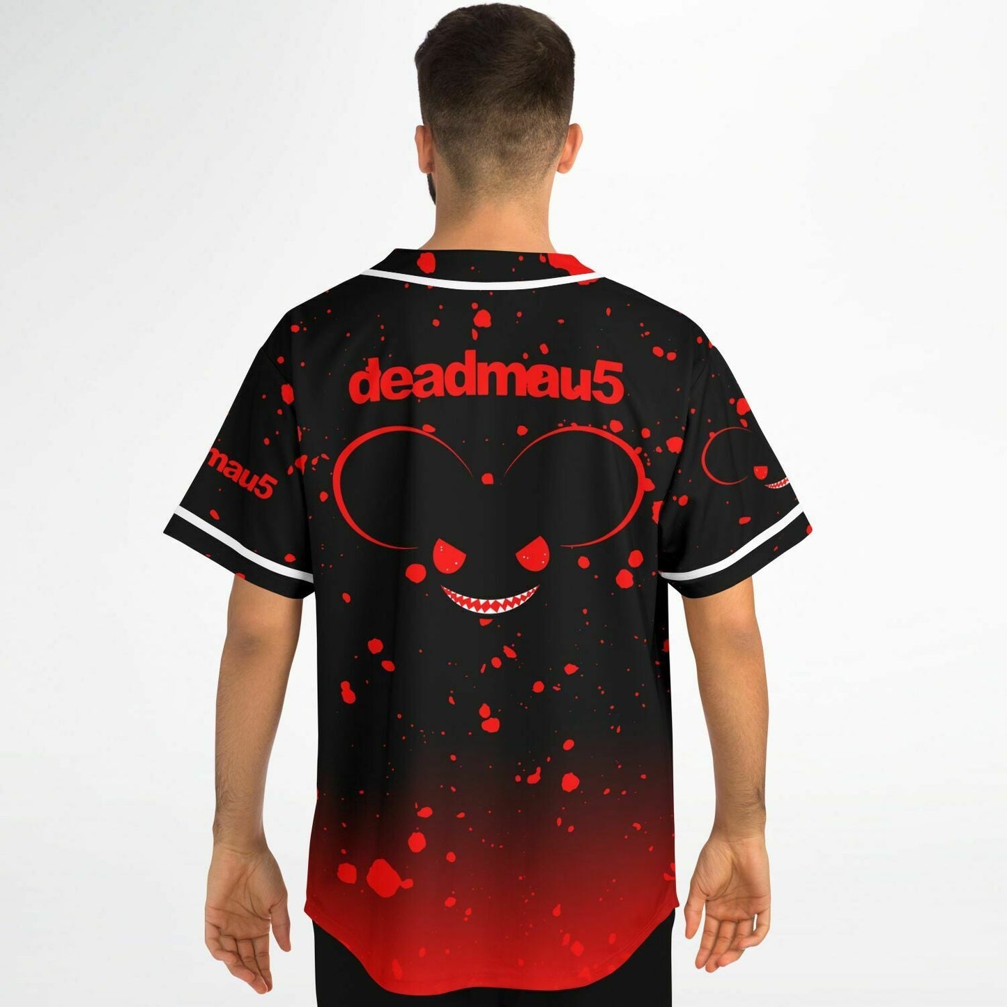 deadmau5 Black Red Mouse Head Rave Baseball Jersey