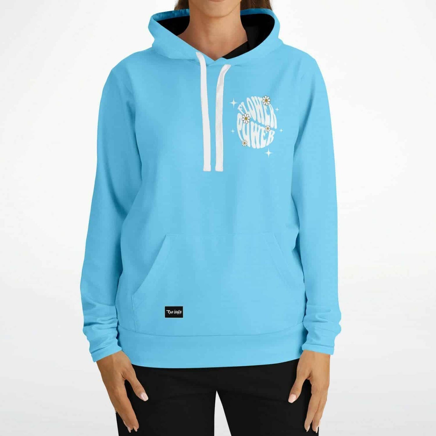Flower Power Retro Daisy Blue Rave Hoodie