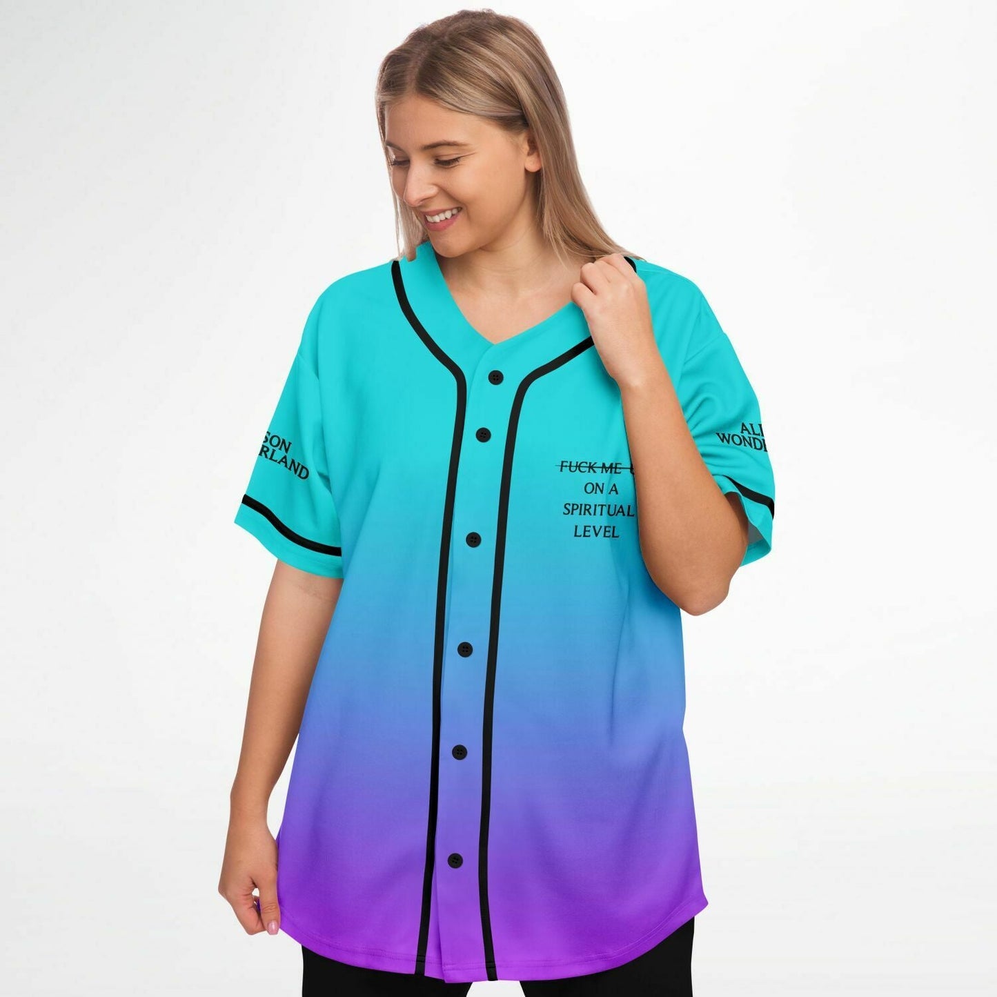 Alison Wonderland Teal Purple Rave Baseball Jersey