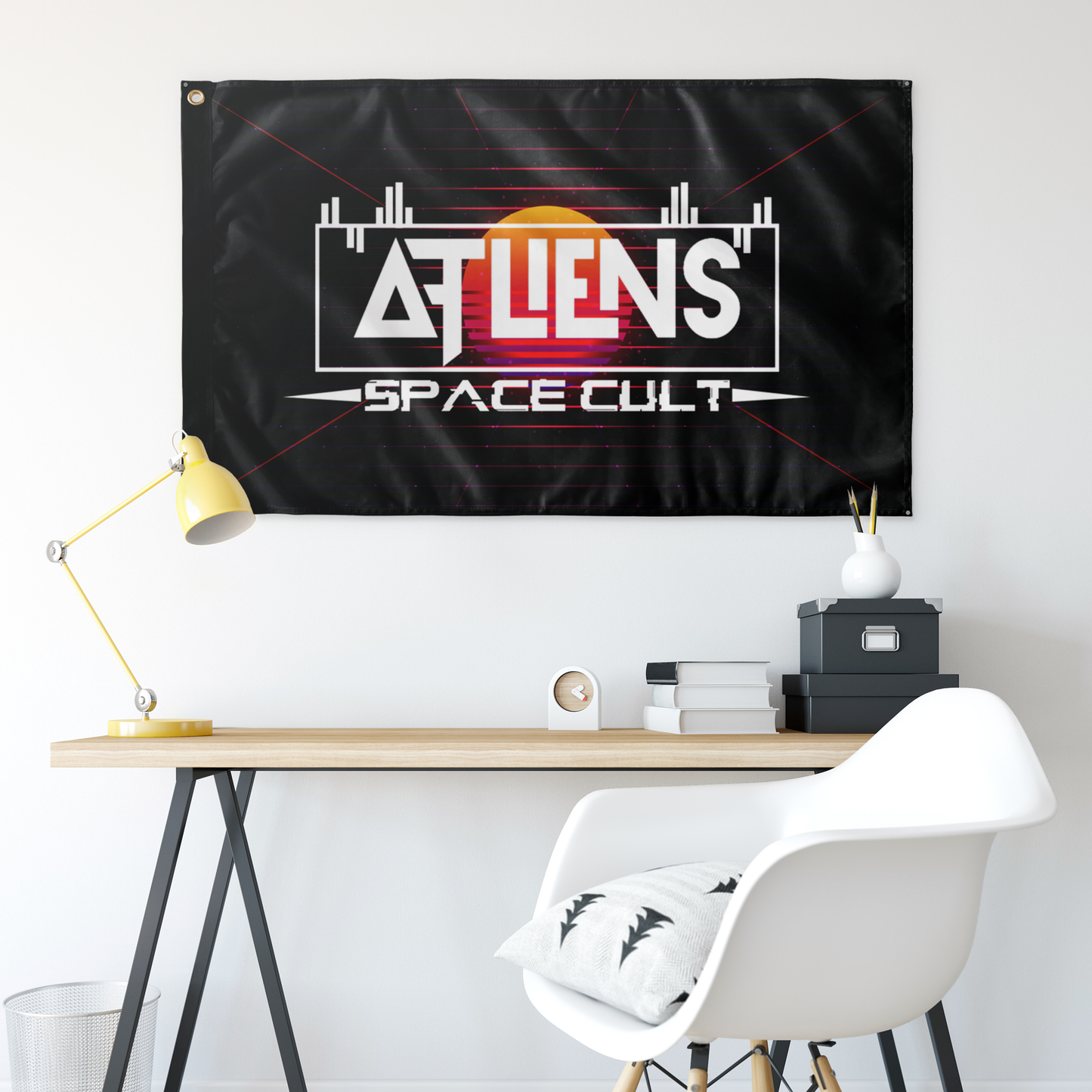 ATLiens Black Logo Rave Flag