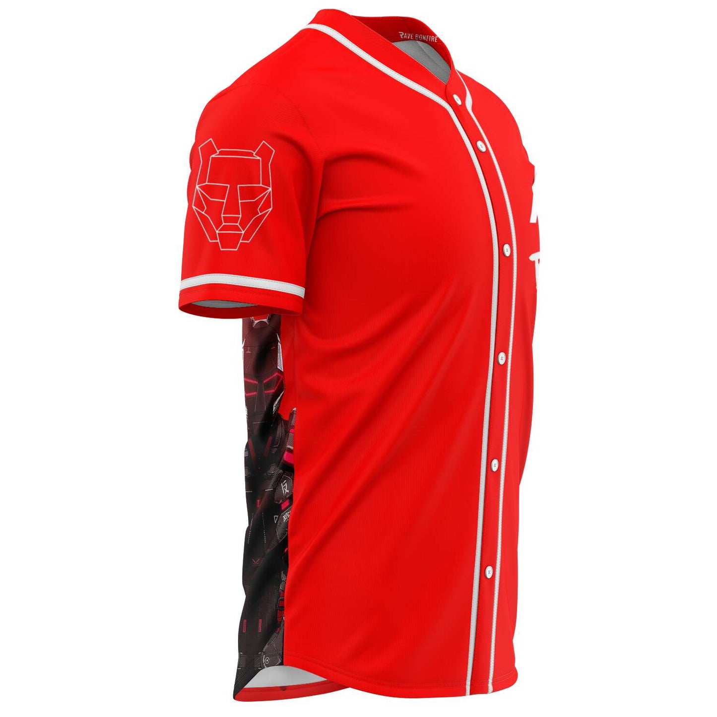 Black Tiger Sex Machine Bright Red White Btsm Rave Baseball Jersey