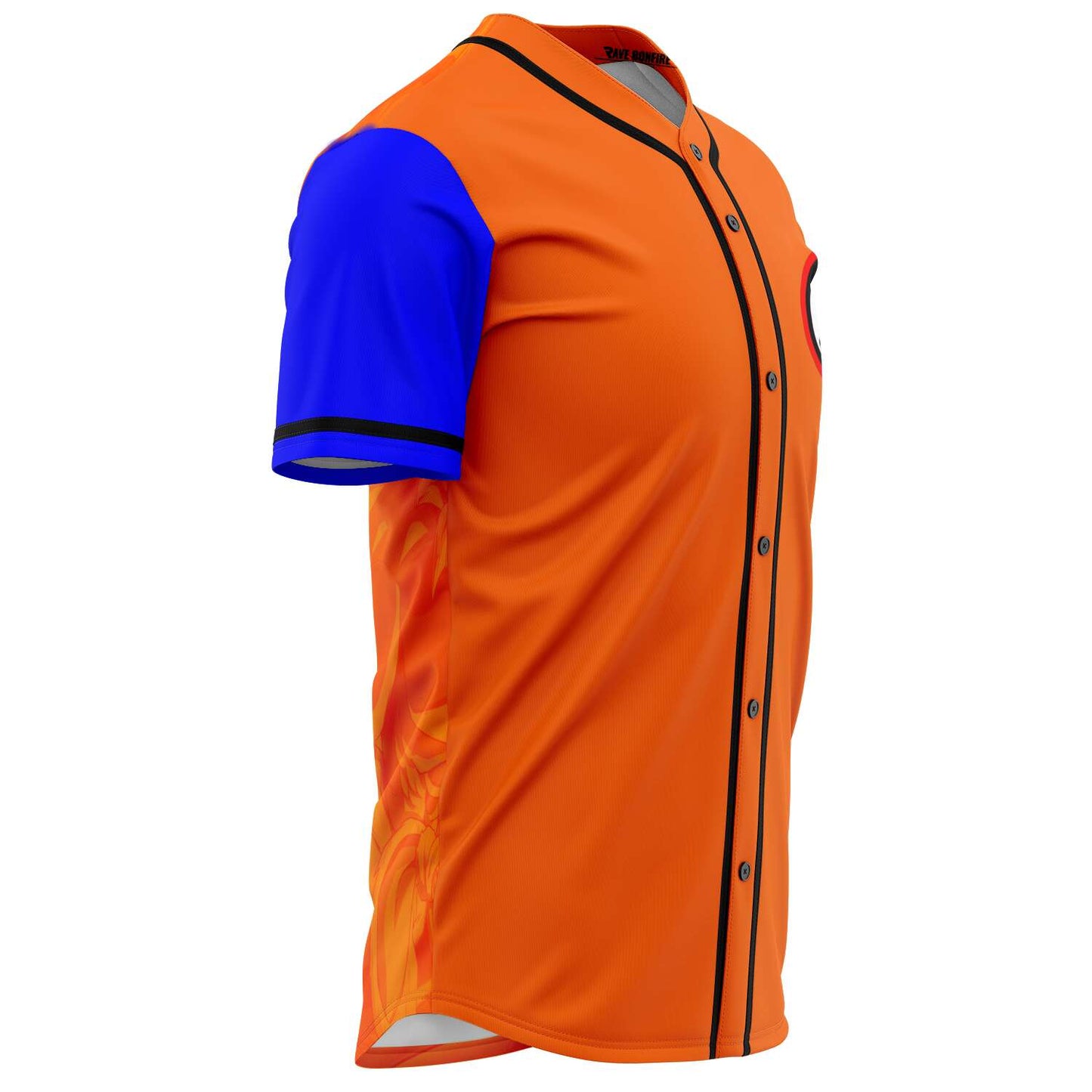 Orange Body Dragon Ball Rave Baseball Jersey