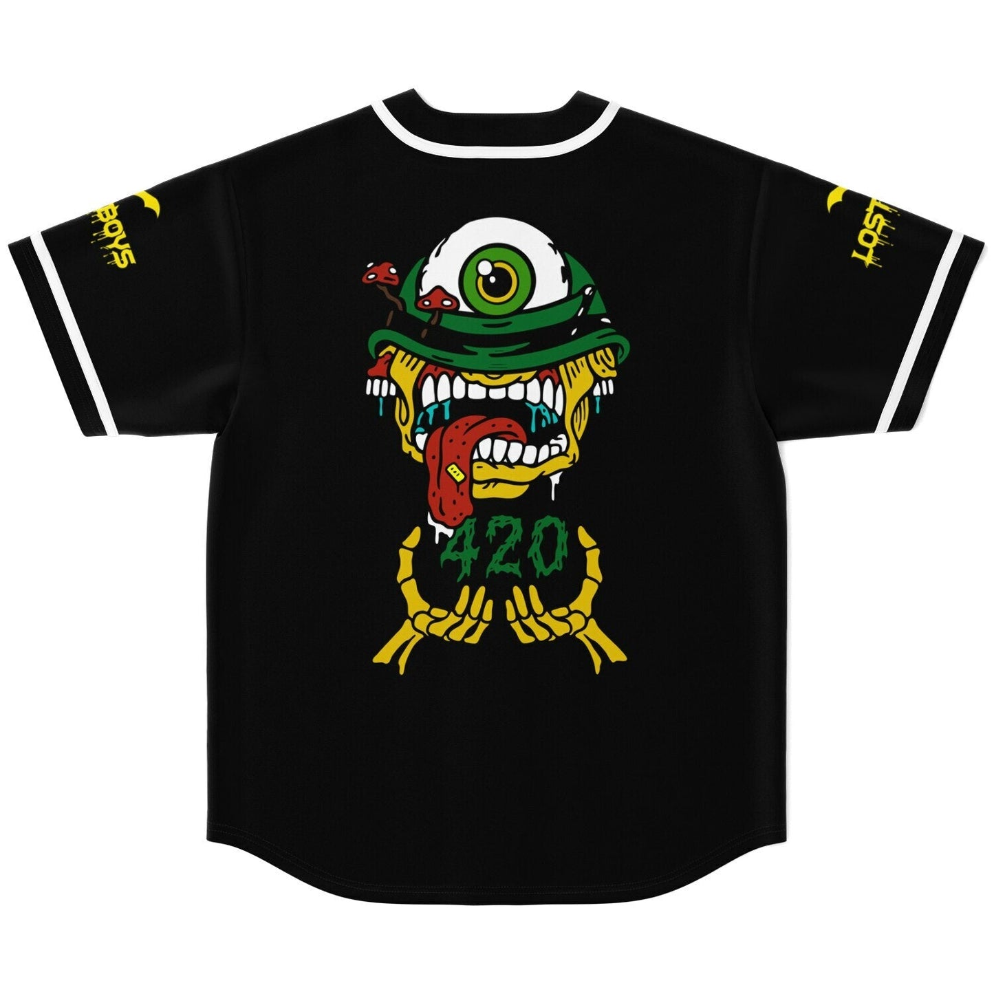 Black Dripping Graffiti Rave Baseball Jersey