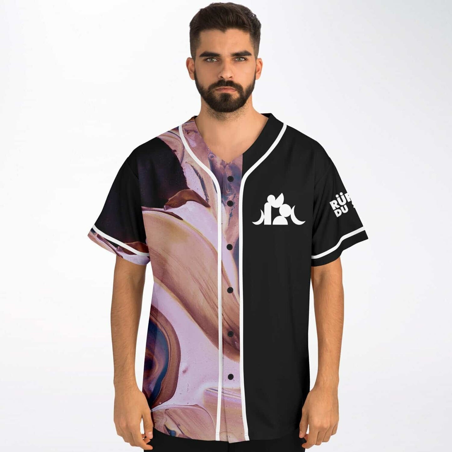 RÜFÜS DU SOL Black Paired Half Rave Baseball Jersey