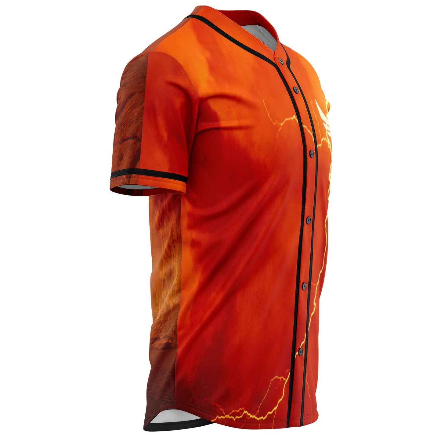 Illenium Fiery Orange Stormy Sky Rave Baseball Jersey