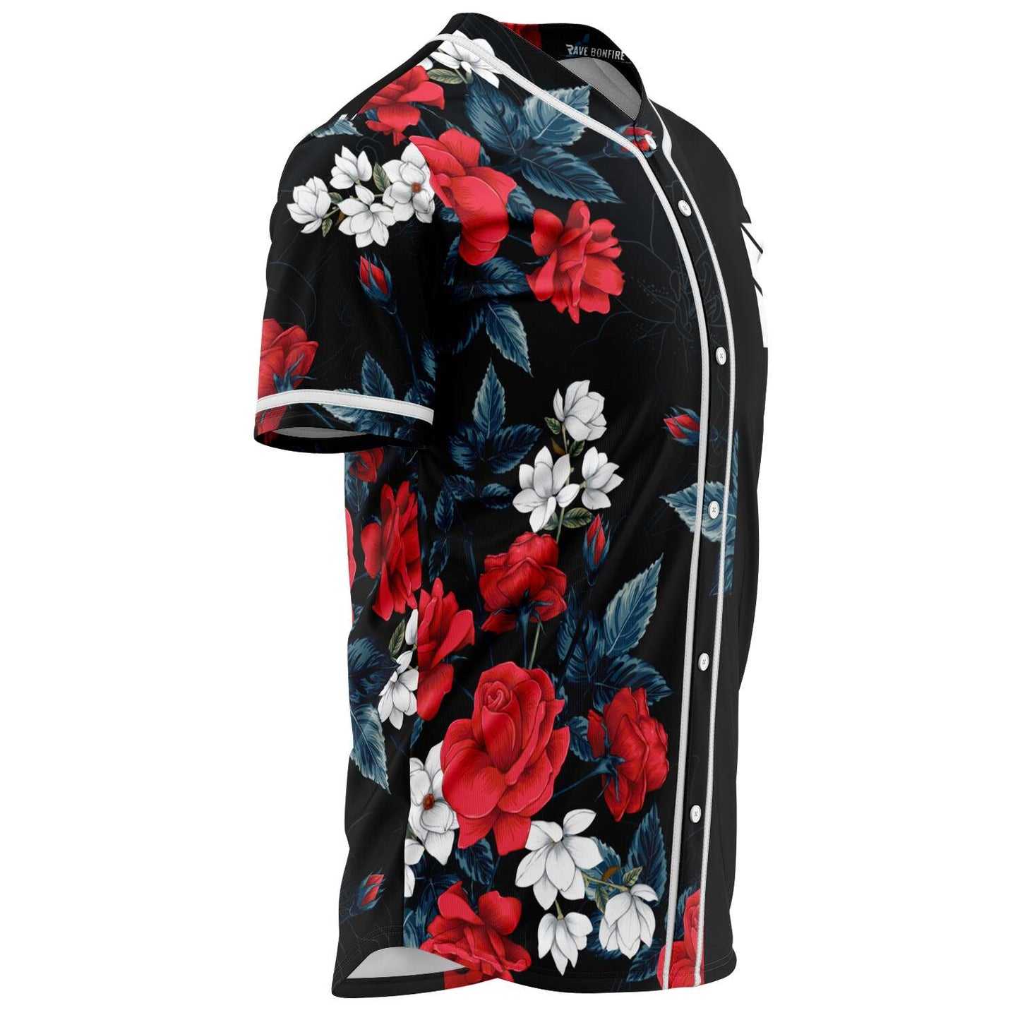 Kaskade Black Floral Rave Baseball Jersey