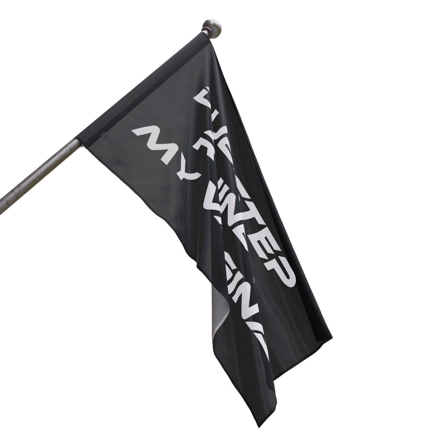 Black Text Only Rave Flag