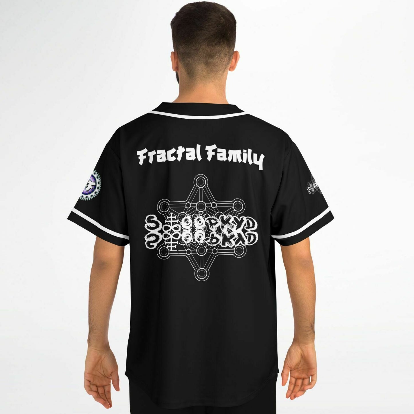 Sloppykid Black Minimal Logo Rave Baseball Jersey