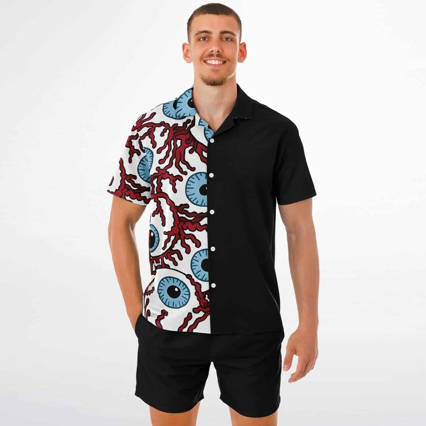 Trippy eyes buttons up shirt copy