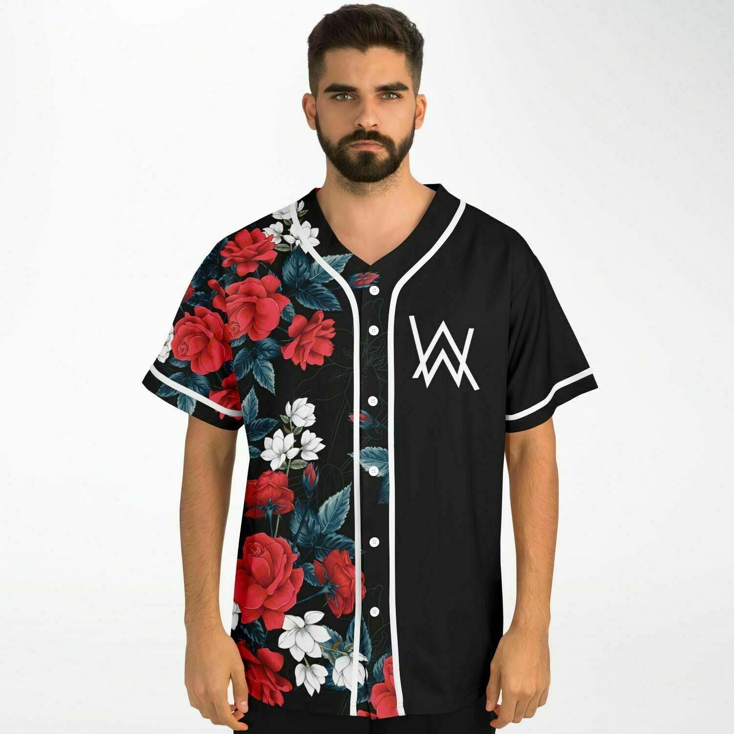 Alan Walker Black Split Rave Baseball Jersey