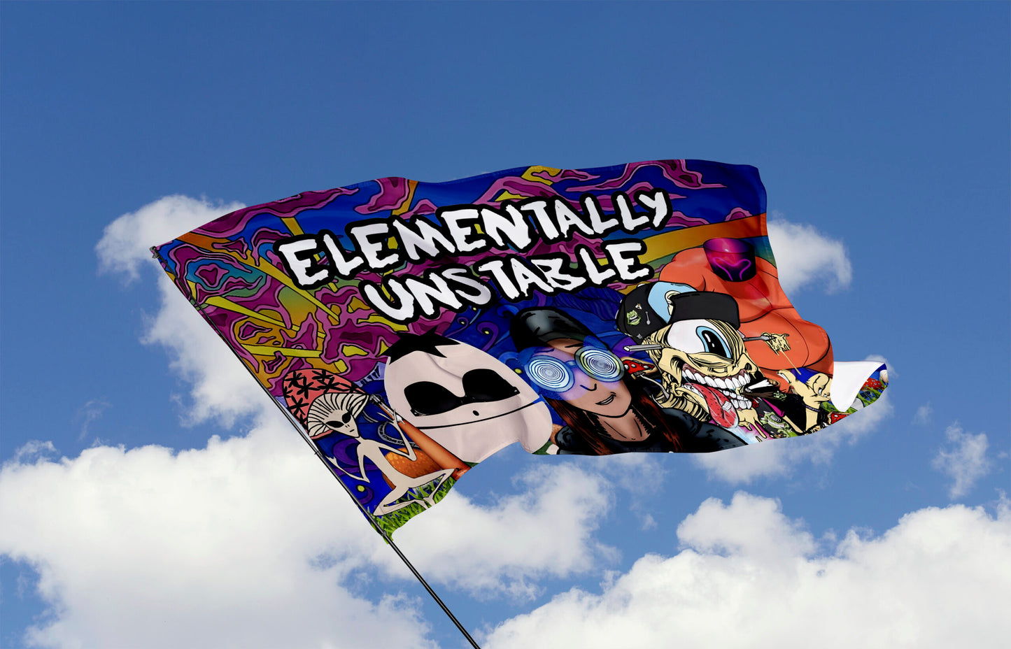 Elementally unstable rave flag
