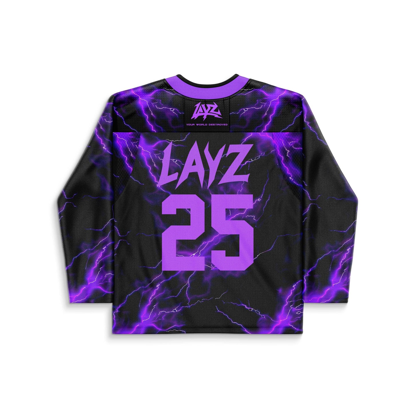 LAYZ Black Purple Electric Rave Hockey Jersey
