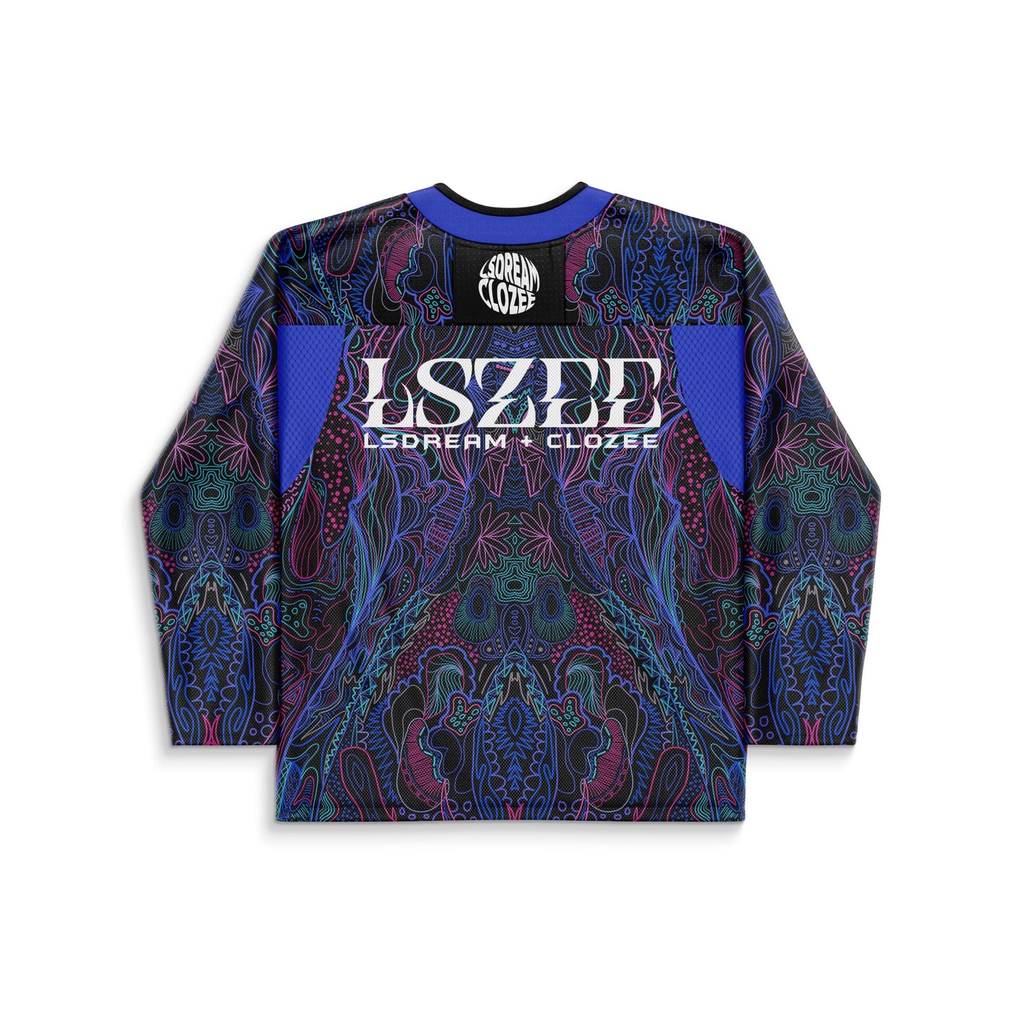 LSZEE Deep Blue Symmetrical Rave Hockey Jersey