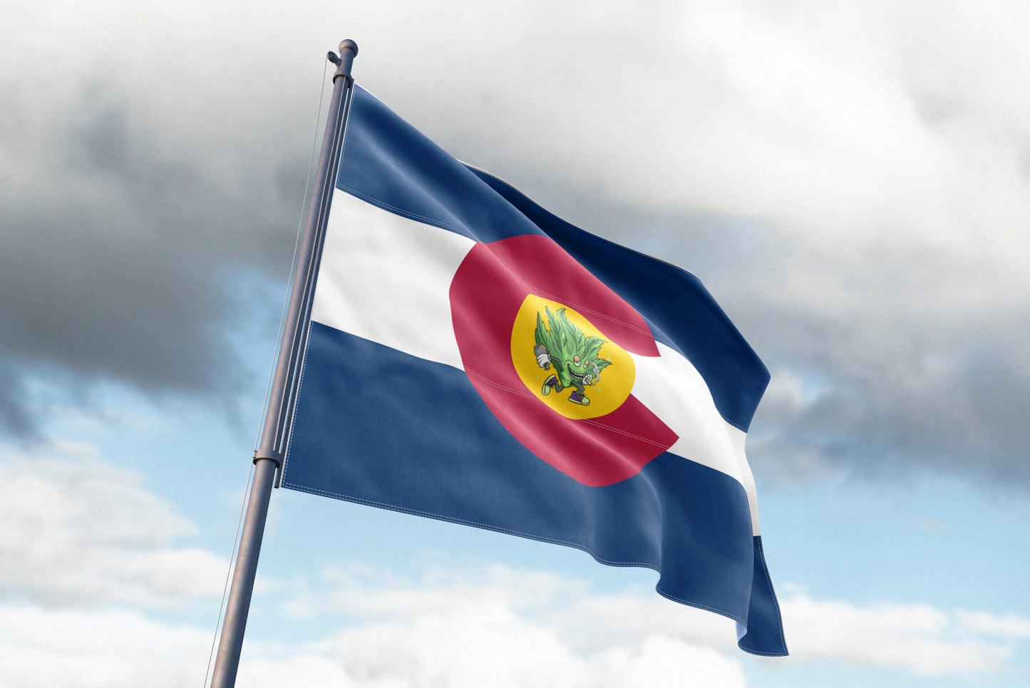 Navy Blue Colorado State Rave Flag