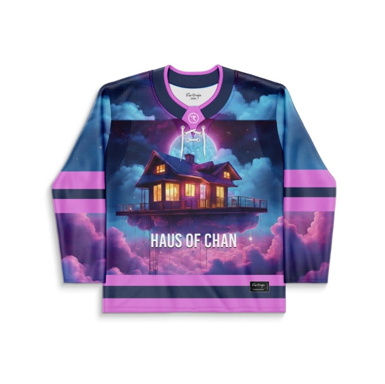 Purple Surreal Night Rave Hockey Jersey