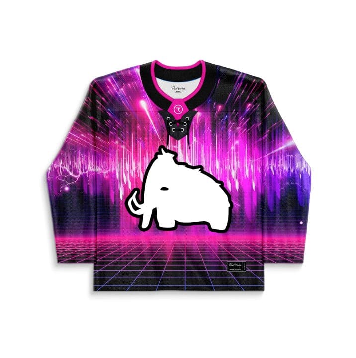 Wooli Pink Synthwave Energy Rave Hockey Jersey