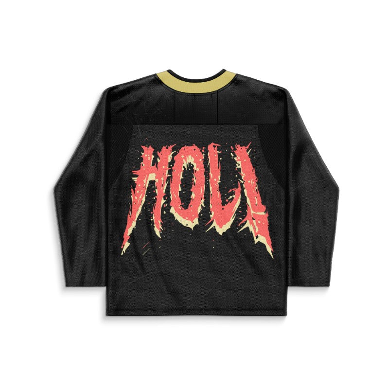 Black Grunge Rave Hockey Jersey