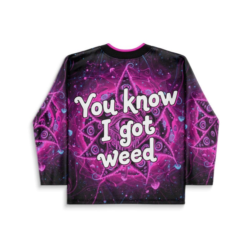 Black Glowing Seven Rave Hockey Jersey