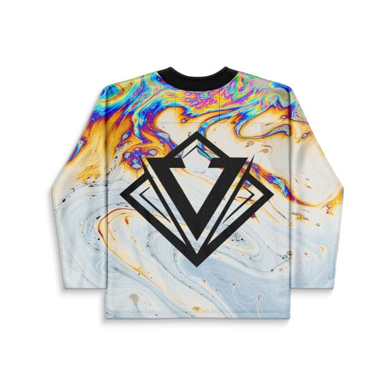 Voxcore Iridescent Oil Abstract Marbled Rave Hockey Jersey
