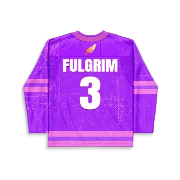 Purple Orange Winged Rave Hockey Jersey