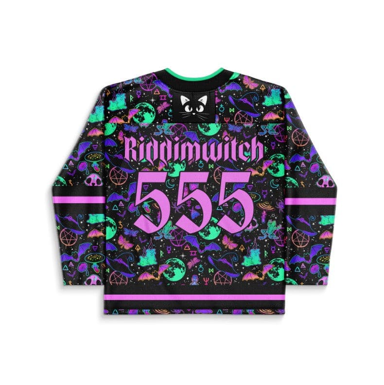 Black Witchy Occult Rave Hockey Jersey