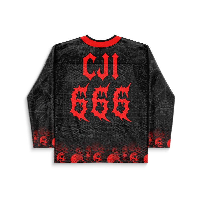 Black Spiky Death Rave Hockey Jersey