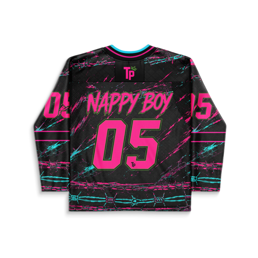 Teddy Pain Nappy Boy Custom Hockey Jersey
