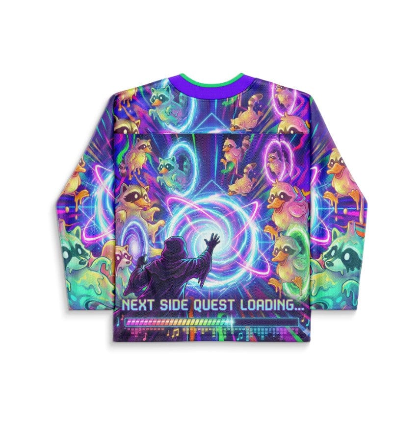 Purple Psychedelic Cosmic Rave Hockey Jersey