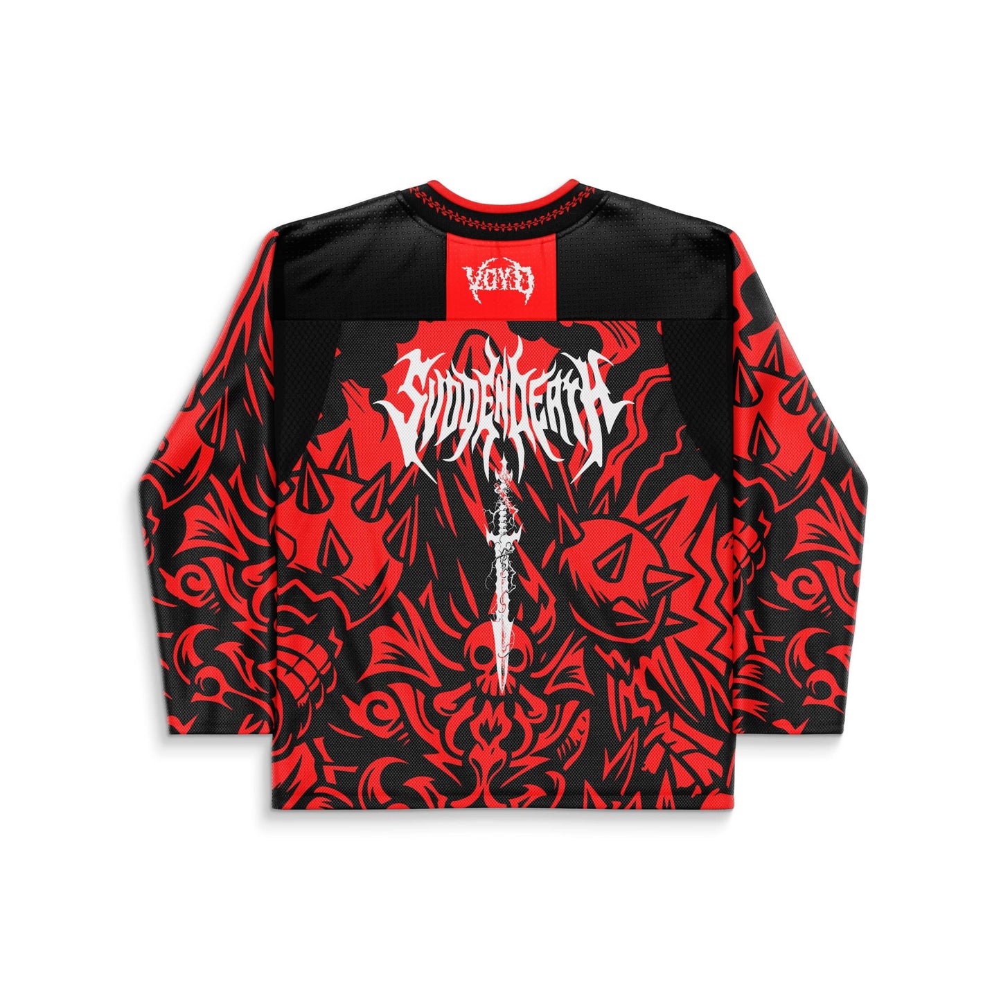 SVDDEN DEATH Black Bright Dense Demonic Rave Hockey Jersey
