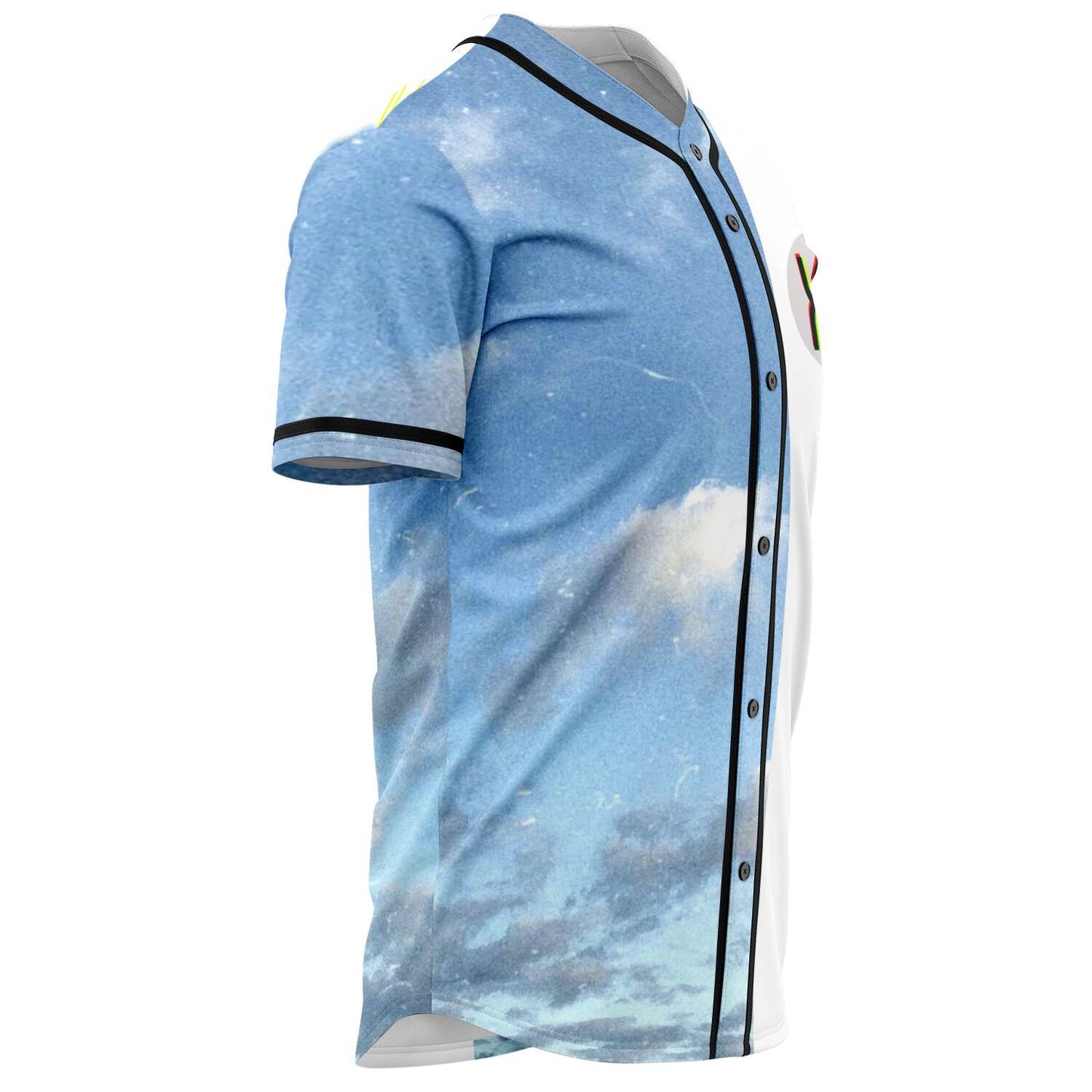 Light Blue Split Rave Baseball Jersey