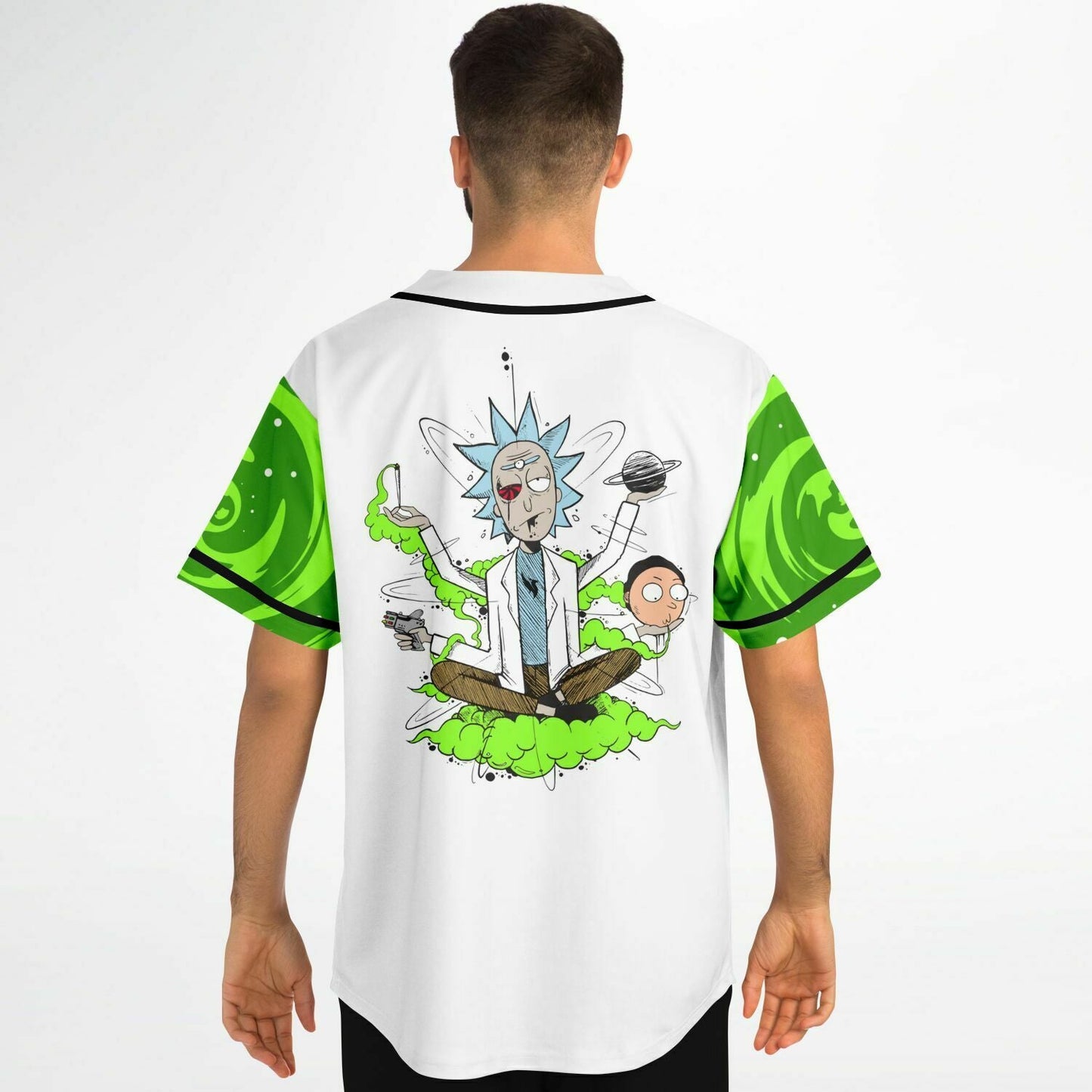 White Body Cartoon Scientist Rave Baseball Jersey