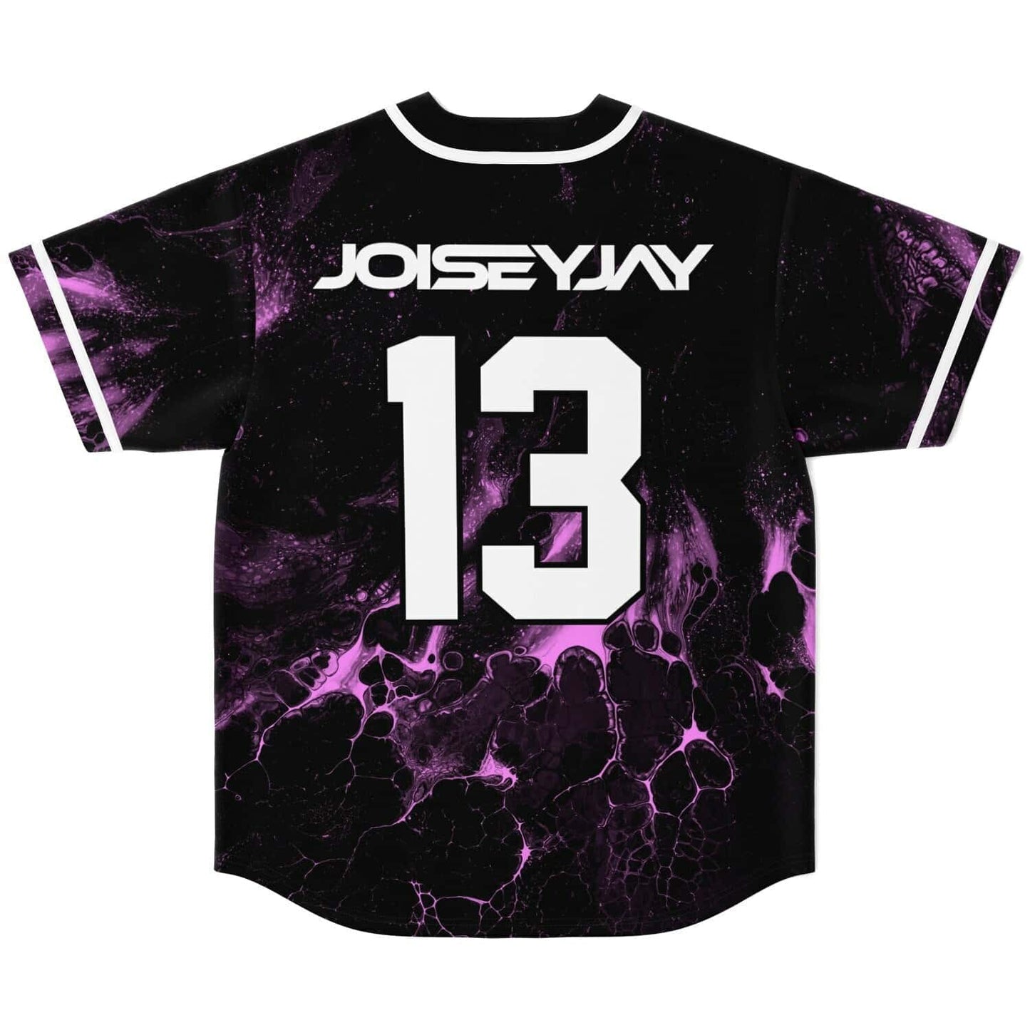Joisey Jay Black Liquid Marble Rave Baseball Jersey