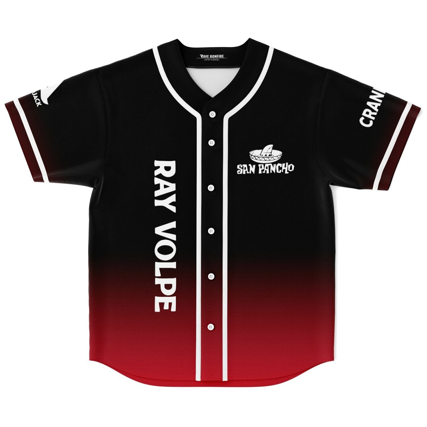 Ray Volpe Black Deep Stylized Phoenix Rave Baseball Jersey