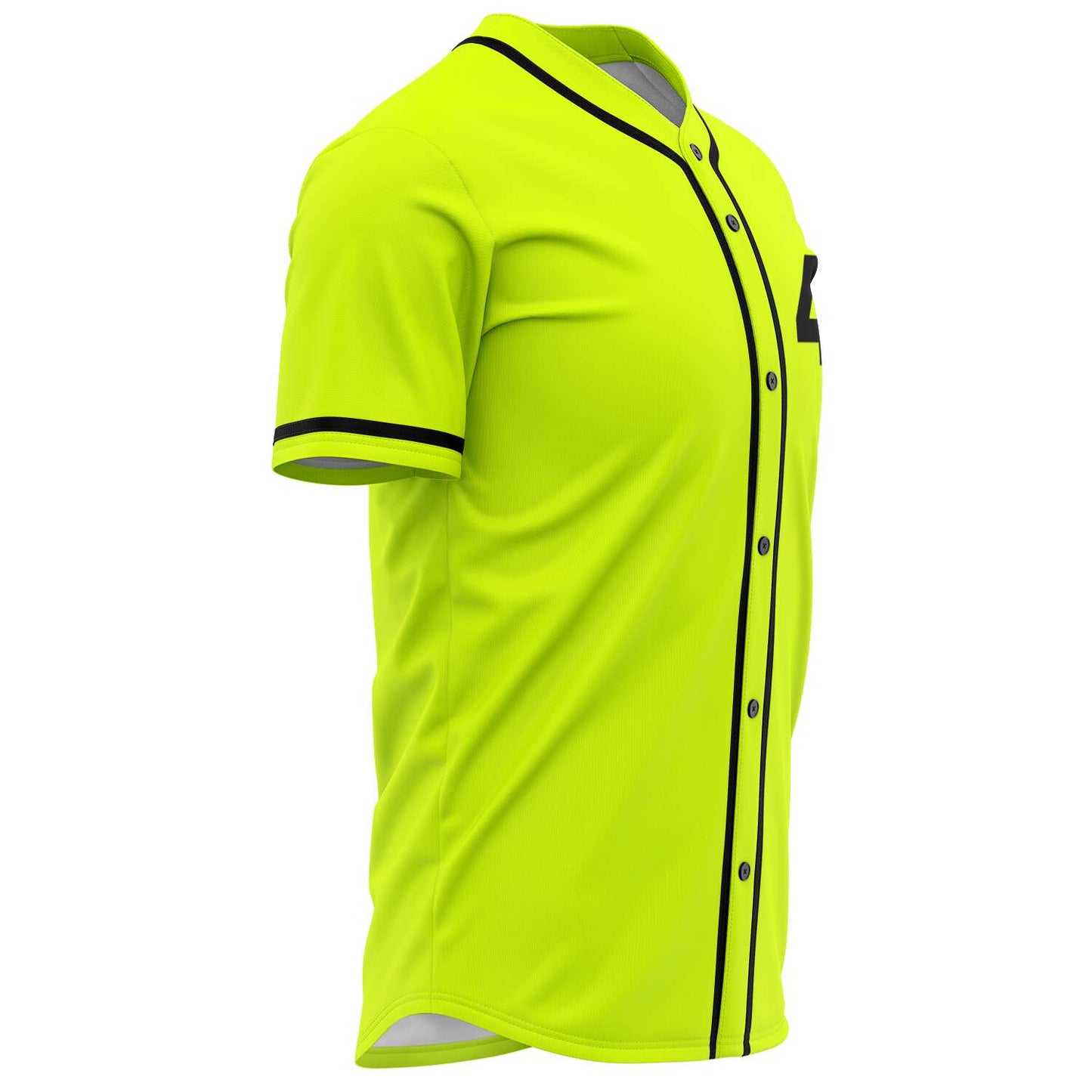 Neon Glossy Black Rave Baseball Jersey