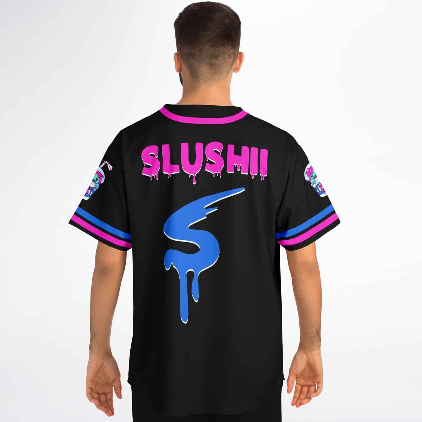 Slushii Black Dripping Paint Rave Baseball Jersey
