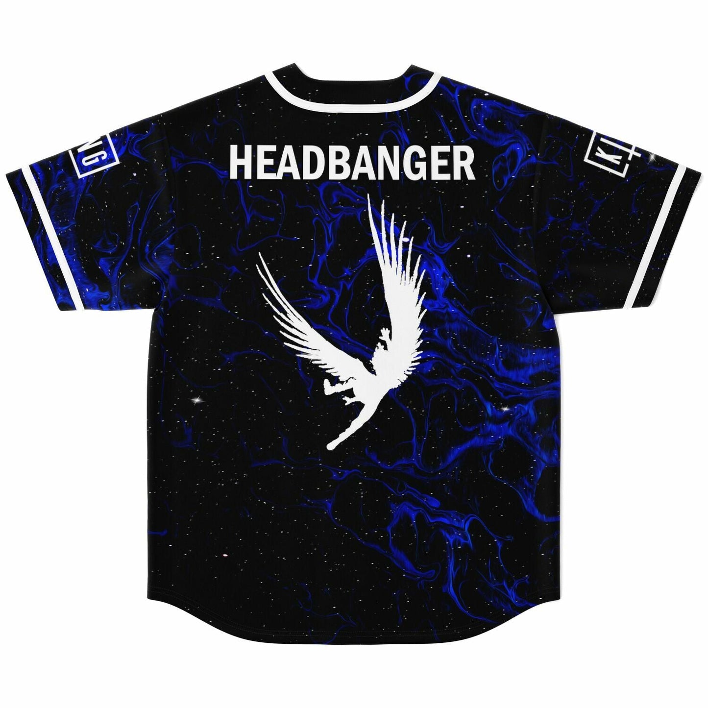 Black Cosmic Blue Rave Baseball Jersey