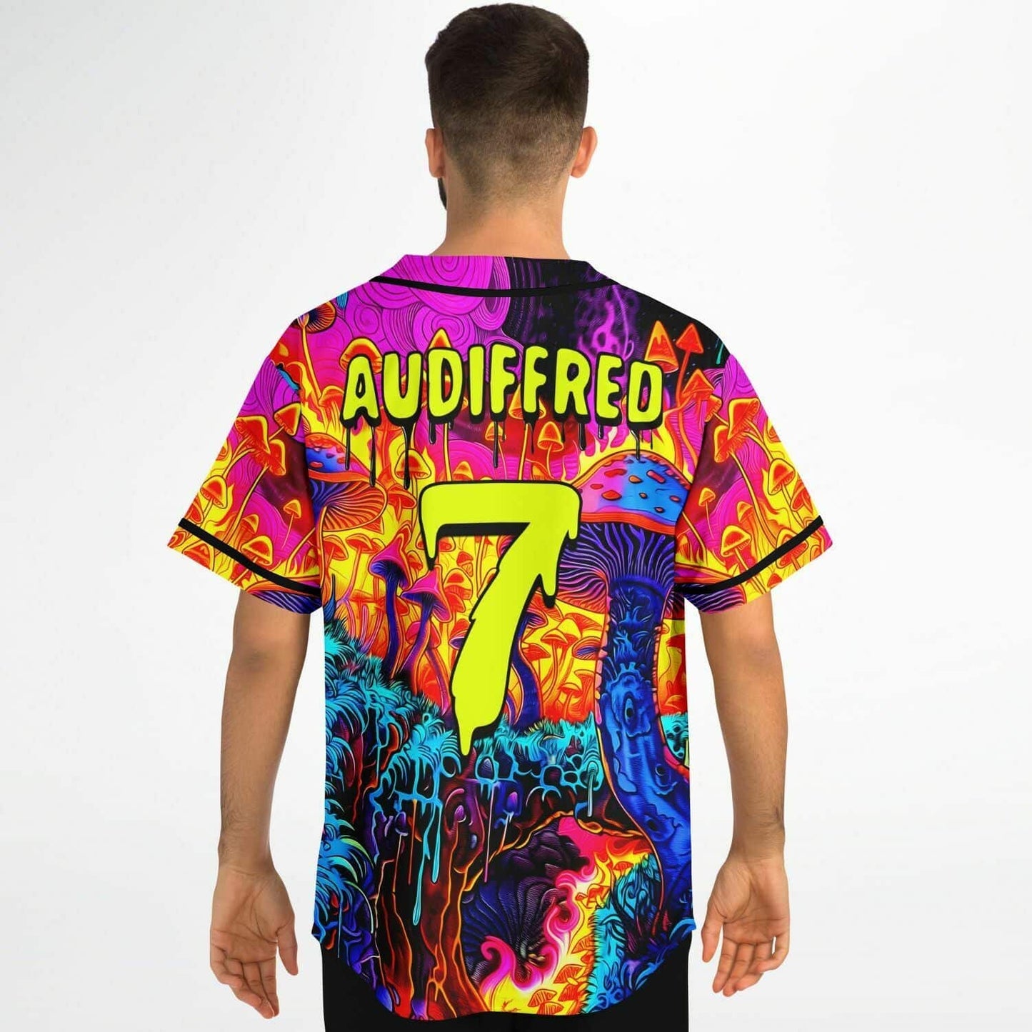 Hot Pink Dense Psychedelic Rave Baseball Jersey