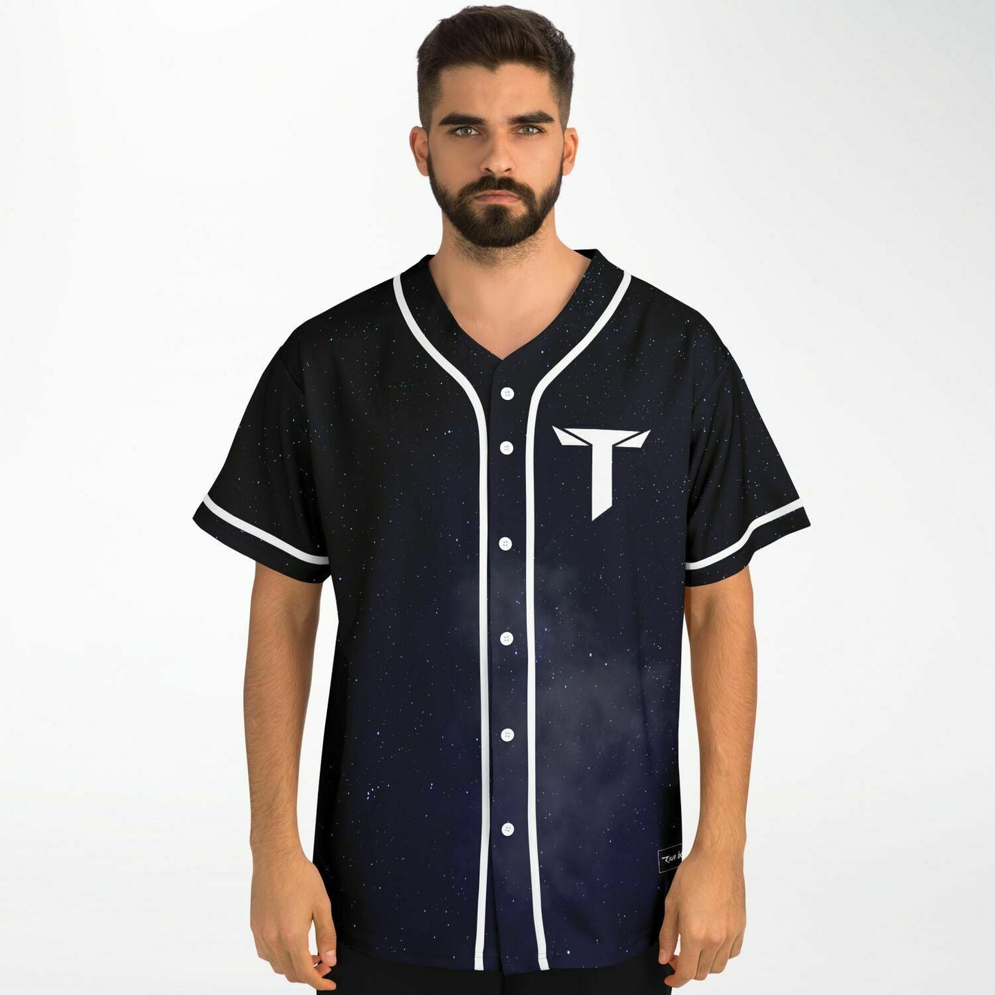 Teminite Deep Navy Night Sky Rave Baseball Jersey