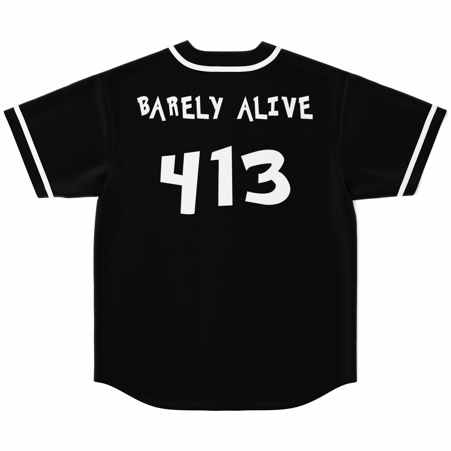 Barely Alive Black Angry Robot Rave Baseball Jersey