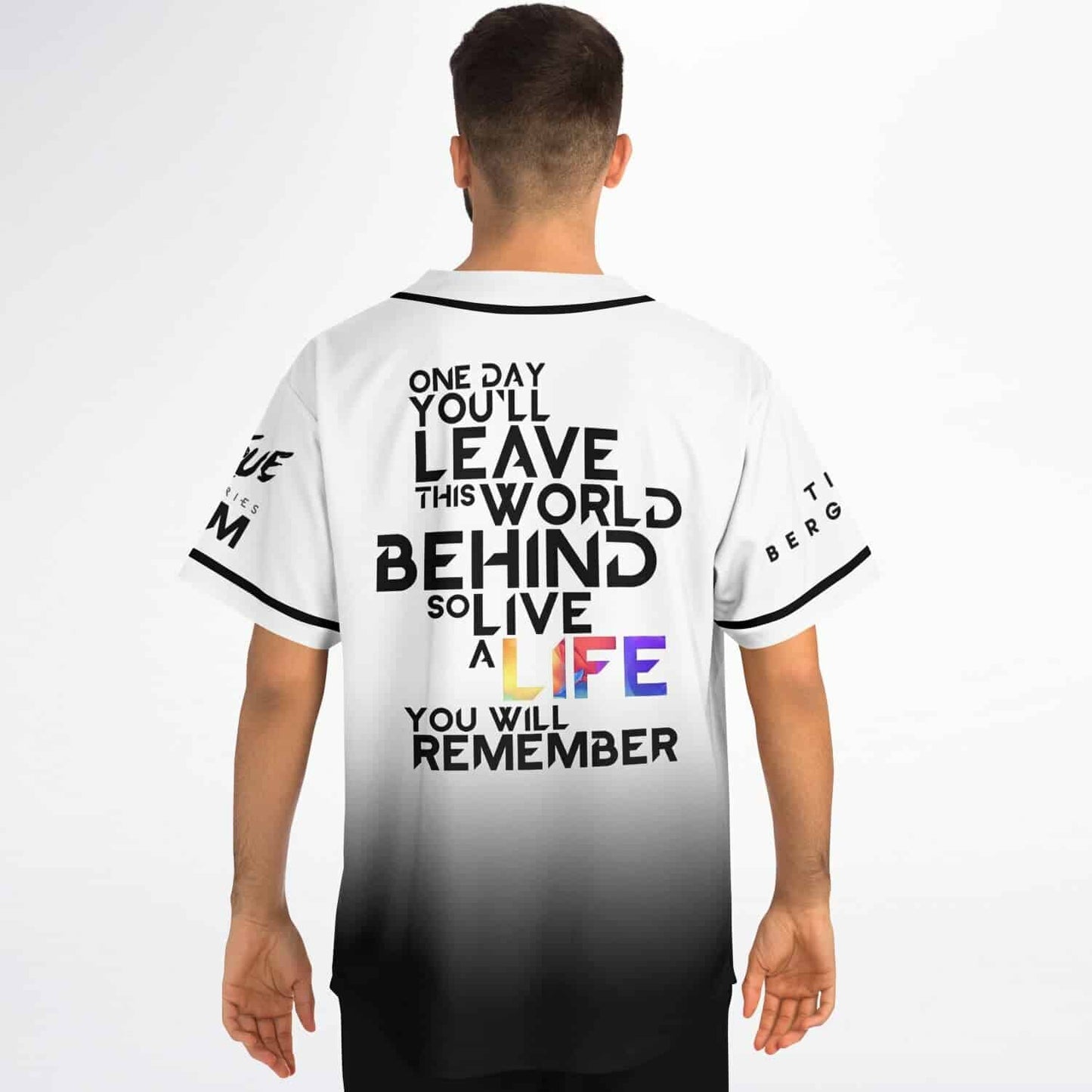 Avicii White Black Triangle Logo Rave Baseball Jersey