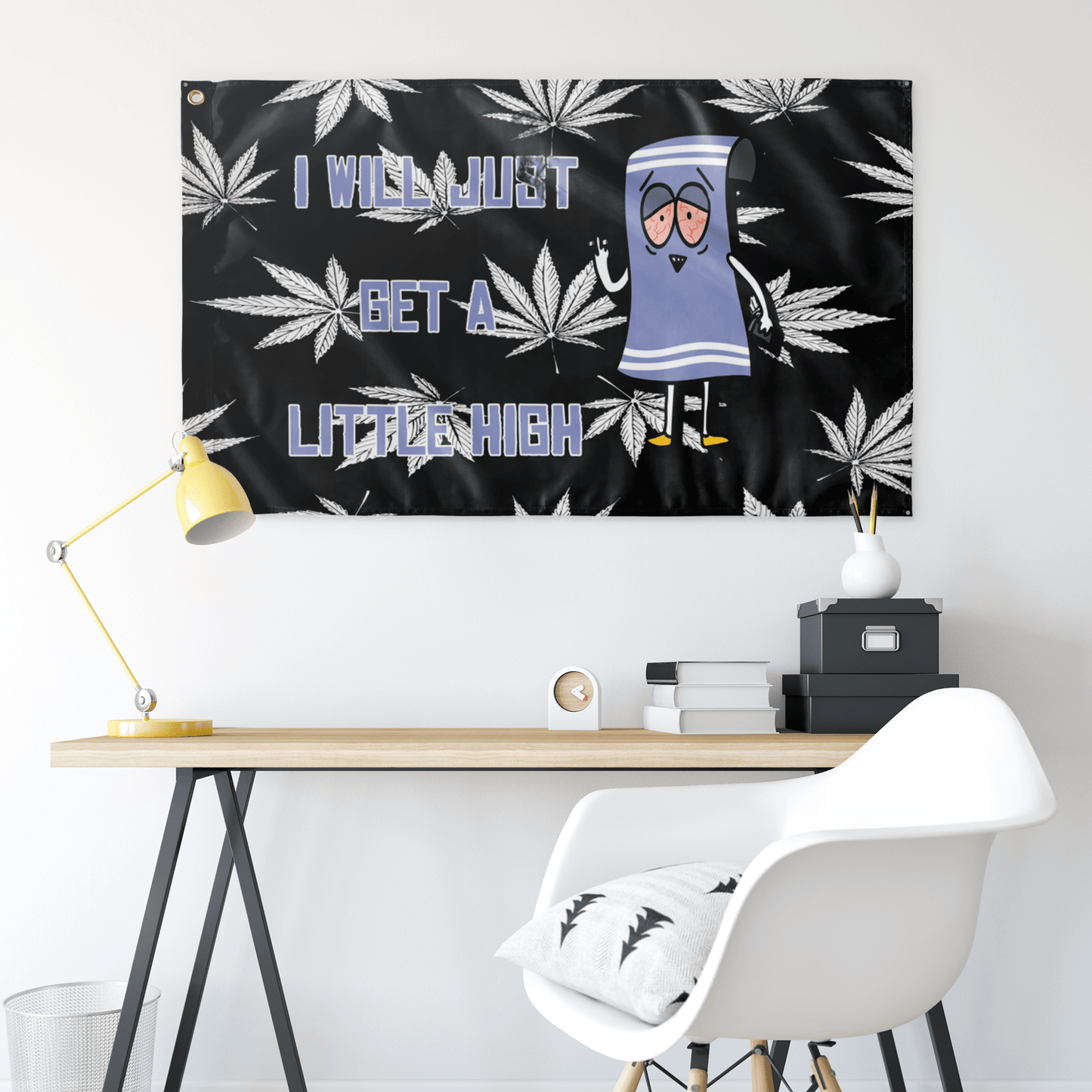 Black Cartoon Anthropomorphic Rave Flag